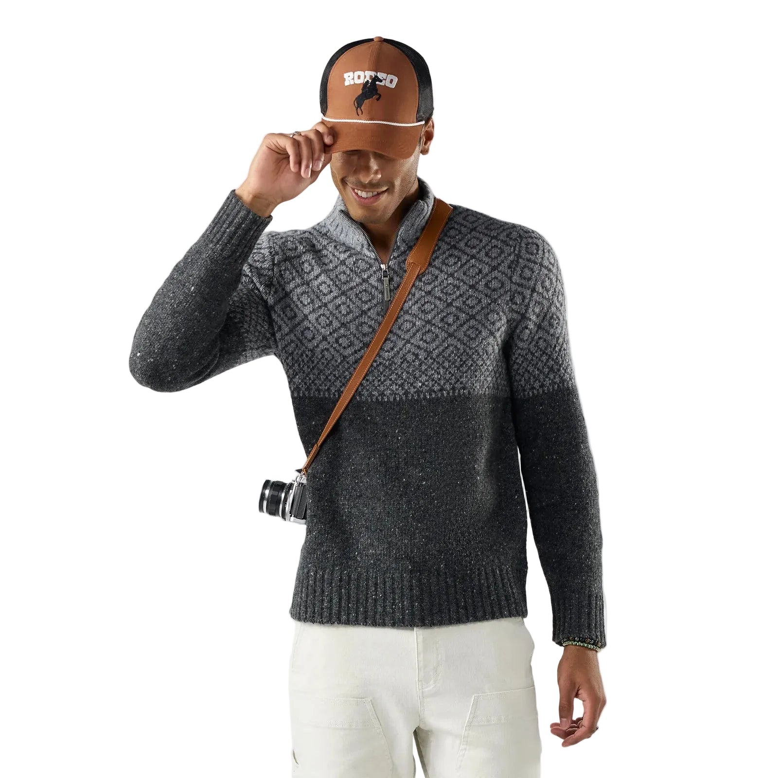 SMARTWOOL Men's Summit 1/4 Zip Sweater Charcoal Heather