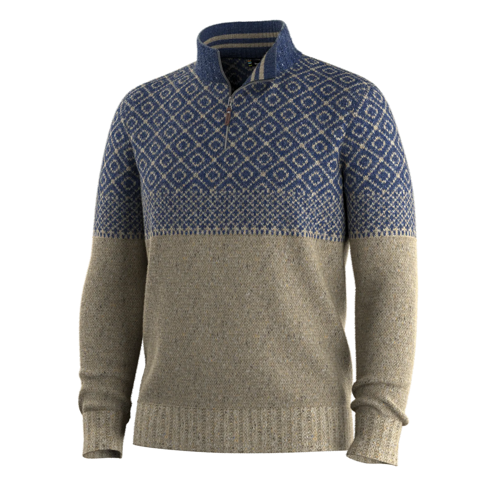 SMARTWOOL Men's Summit 1/4 Zip Sweater Oat Heather