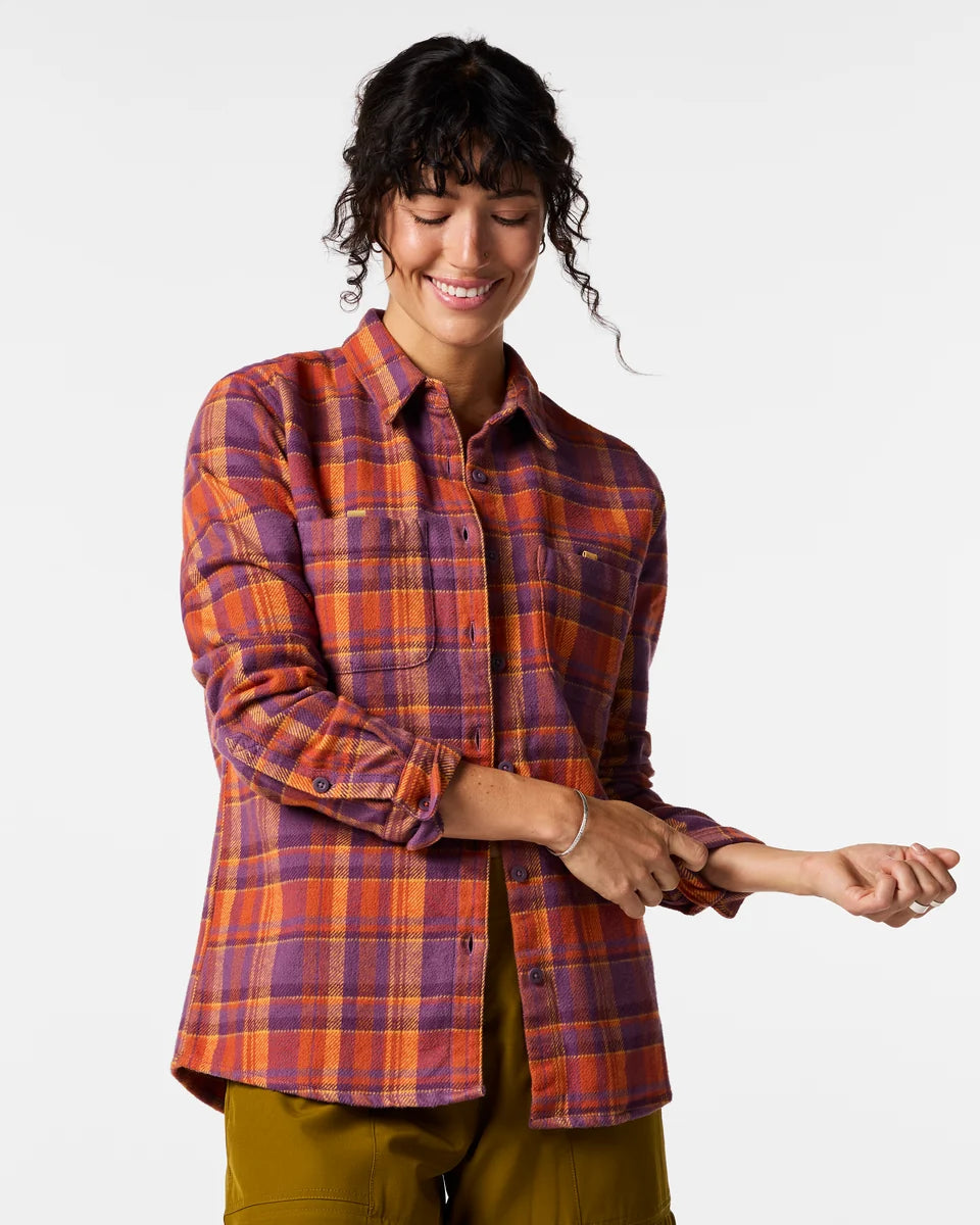 COTOPAXI Women's Mero Organic Flannel Shirt Mystic Plaid