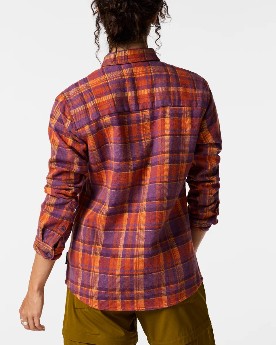 COTOPAXI Women's Mero Organic Flannel Shirt Mystic Plaid