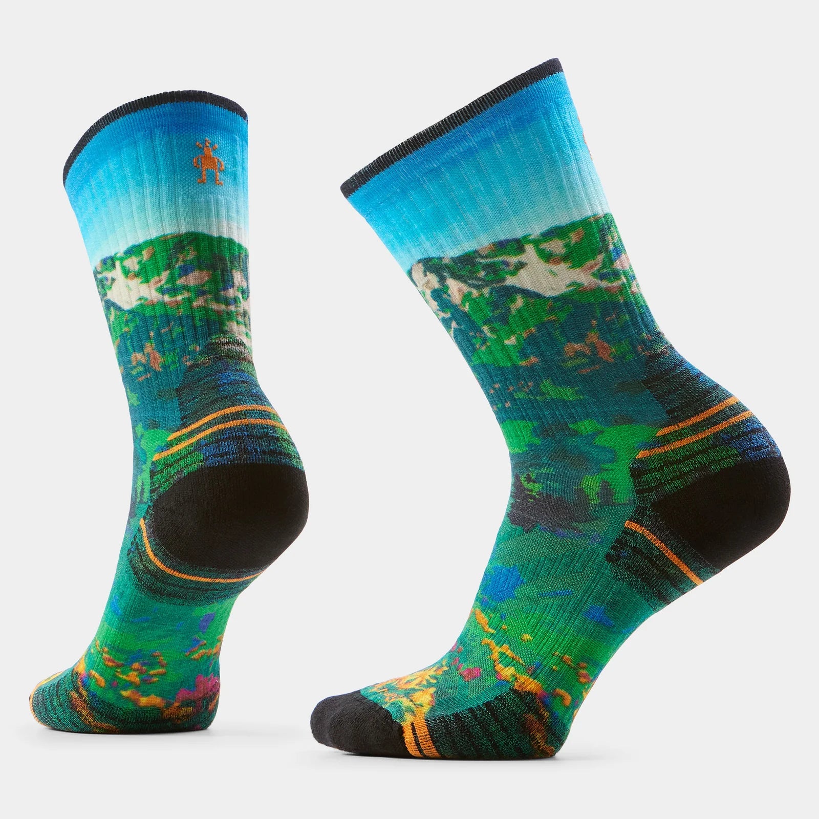 SMARTWOOL Women's Hike Mountain Lake Print Crew Socks