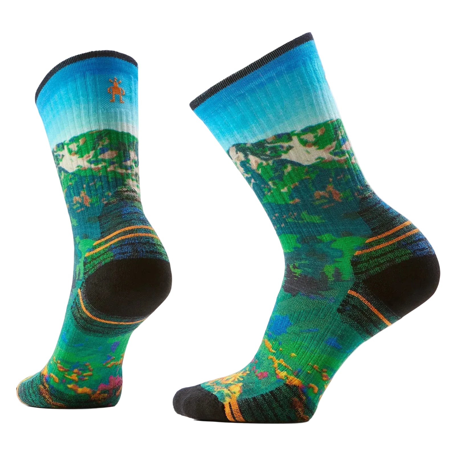 SMARTWOOL Women's Hike Mountain Lake Print Crew Socks Capri