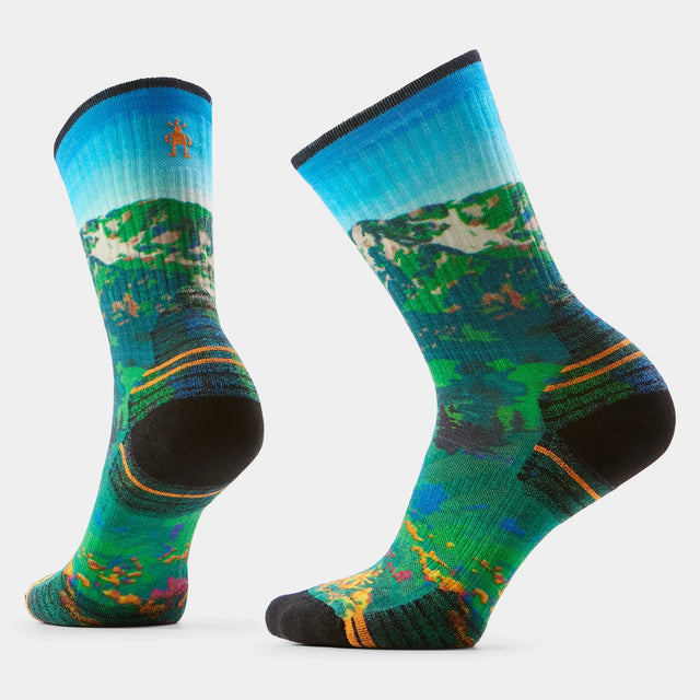 SMARTWOOL Women's Hike Mountain Lake Print Crew Socks