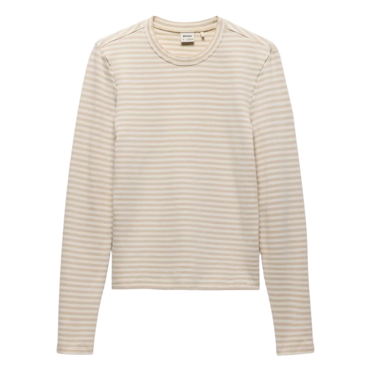 PRANA Women's Long Sleeve Lotus Tee Shirt Stone Stripe
