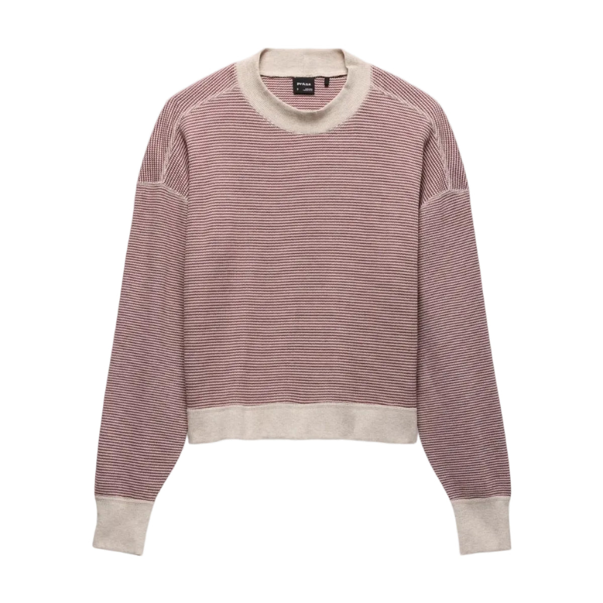 PRANA Women's Touchstone Long Sleeve Crew Newberry Heather Stripe