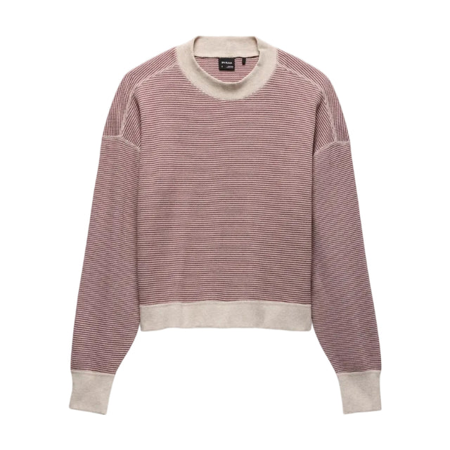 PRANA Women's Touchstone Long Sleeve Crew Newberry Heather Stripe