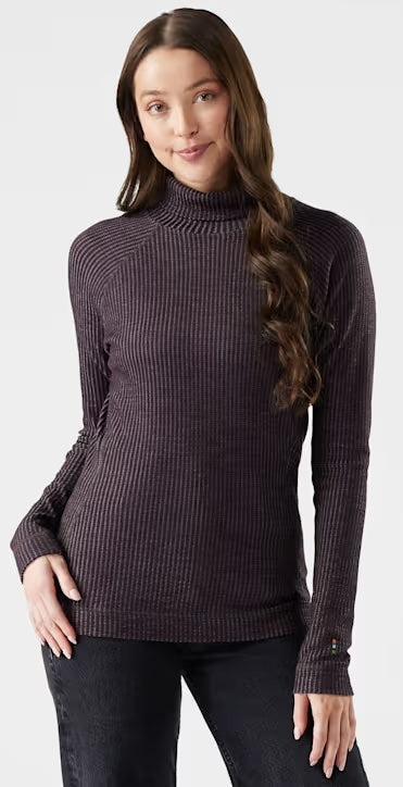 SMARTWOOL Women'sThermal Merino Rib Long Sleeve Turtleneck