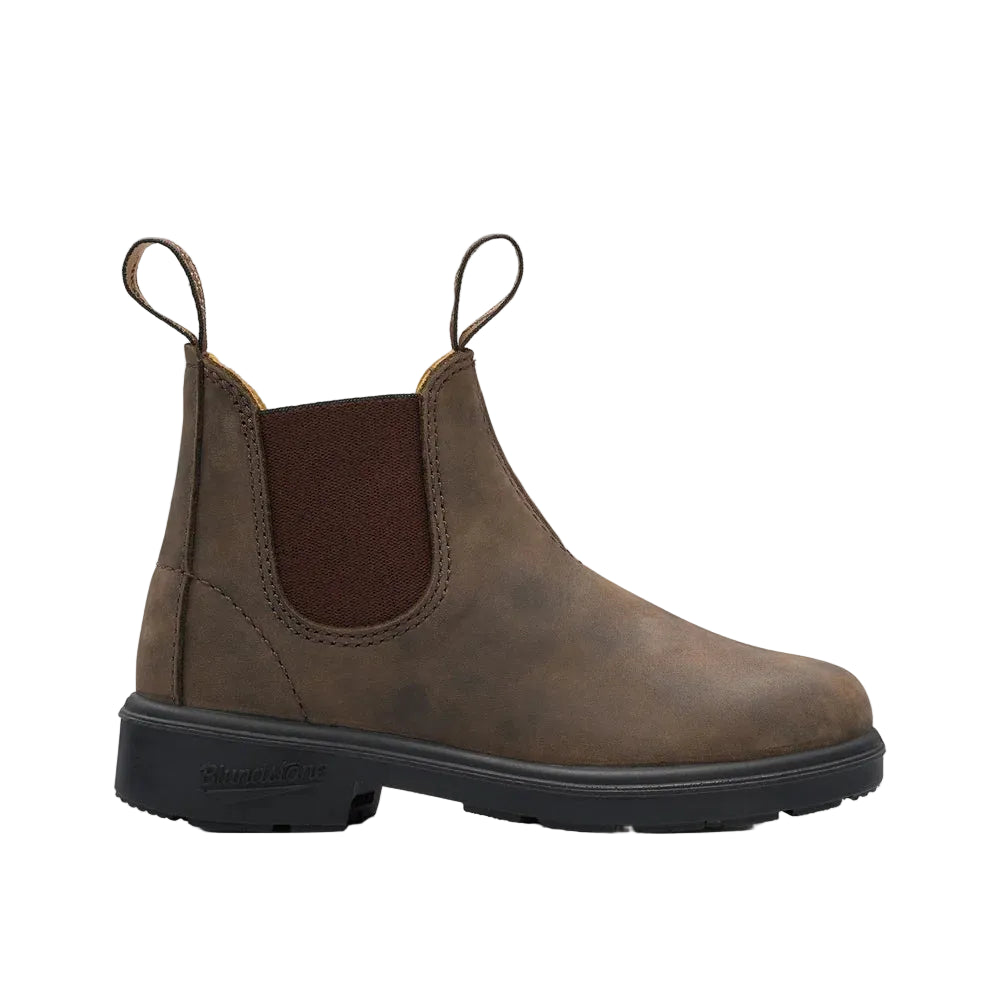 BLUNDSTONE Kids' Elastic Sided Boot #565 Rustic Brown