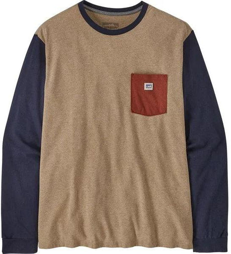PATAGONIA Men's Long Sleeve Shop Sticker Pocket Responsibili-Tee Shirt