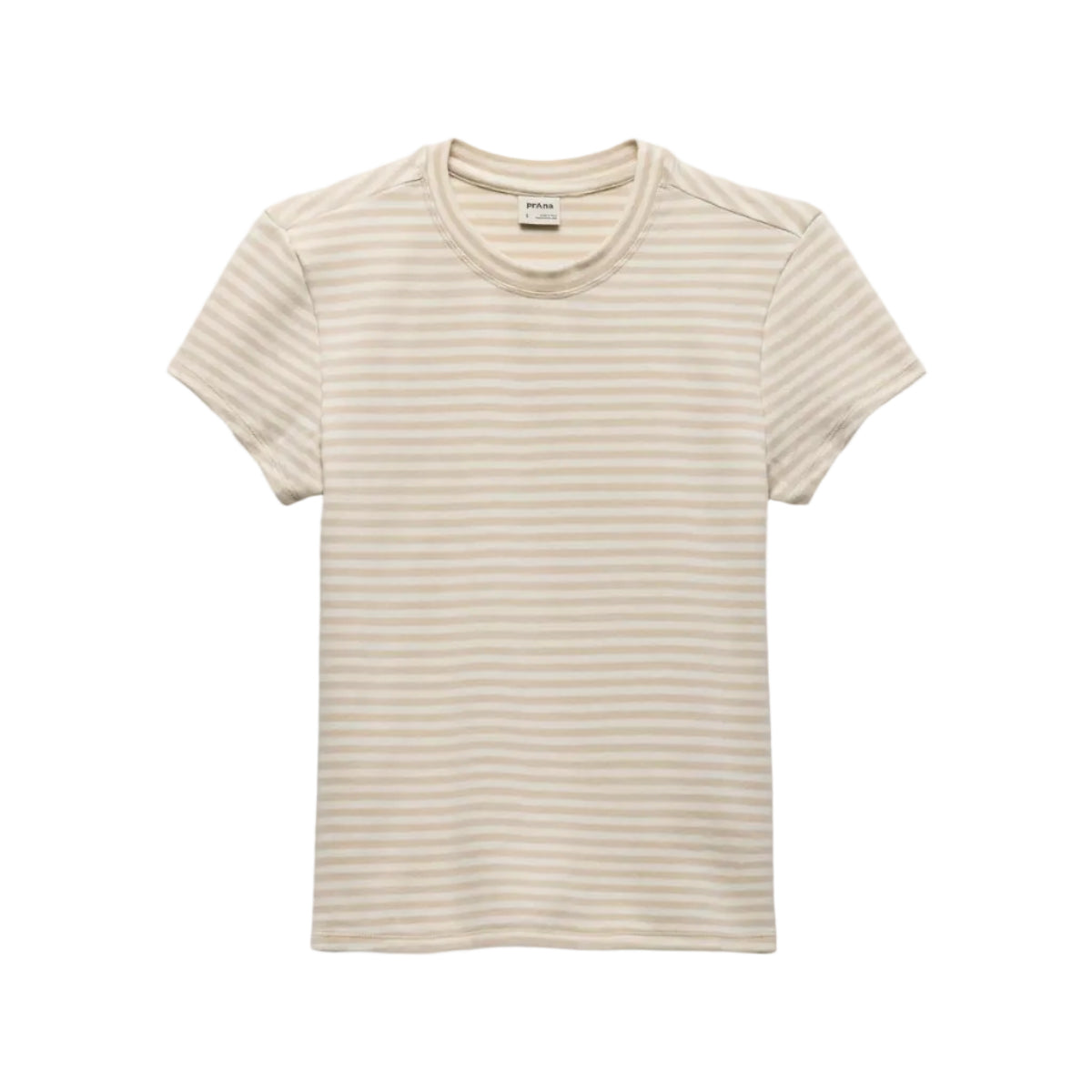 PRANA Women's Short Sleeve Lotus Tee Stone Stripe