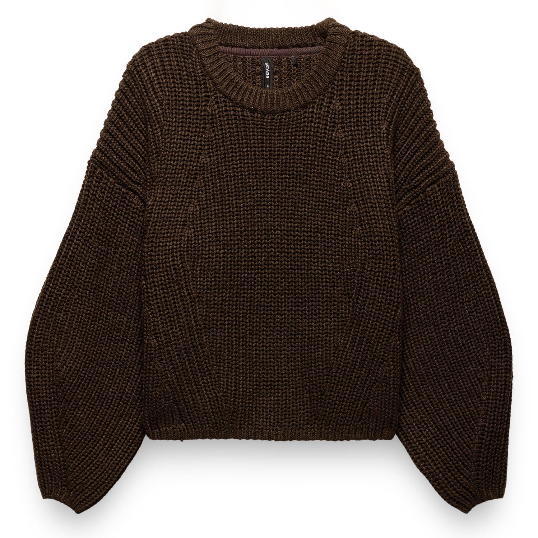PRANA Women's Sunday River Crewneck Sweater Dark Roast