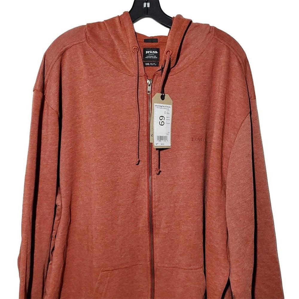 PRANA Men's Vintage Terry FZ (Full Zip) Hoodie