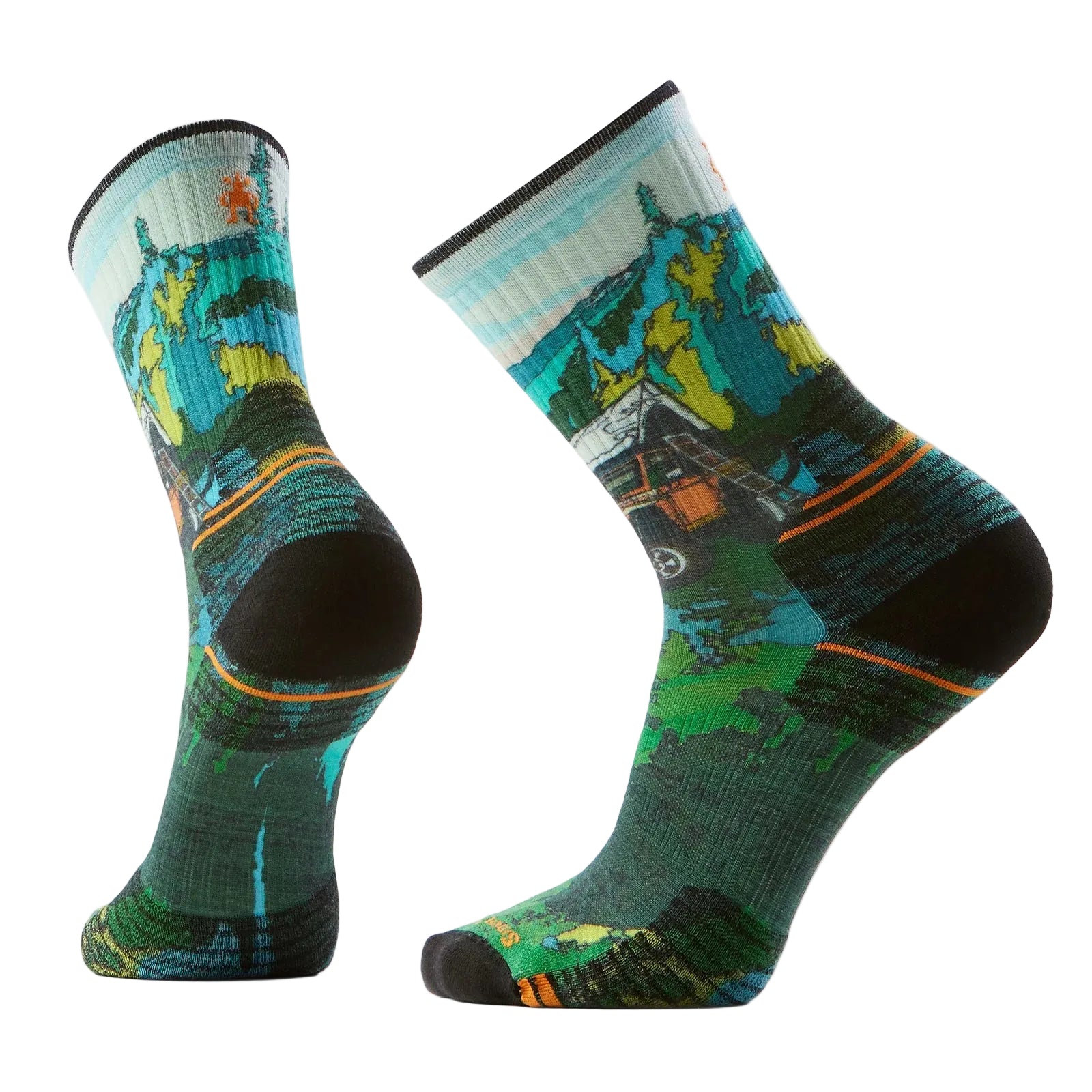 SMARTWOOL Hike Trail Trekker Print Crew Socks